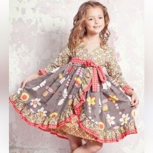 Jelly the pug girls size 6 Indian summer Jordan‎ layered dress